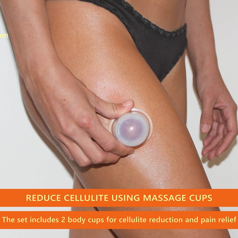 DoSensePro Facial Cupping Set â€“ 4 Silicone Cups for Face, Neck & Body + Konjac Sponge & Guide â€“ Lymphatic Drainage, Anti-Aging, Puffiness Reduction, TMJ Relief & Cellulite Massage â€“ Medical-Grade Silicone - Image 4